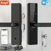 Tuya Smart WiFi Door Smart Lock – Keyless Entry with App Control, Passcode, RFID, & Mechanical Key | Home Security